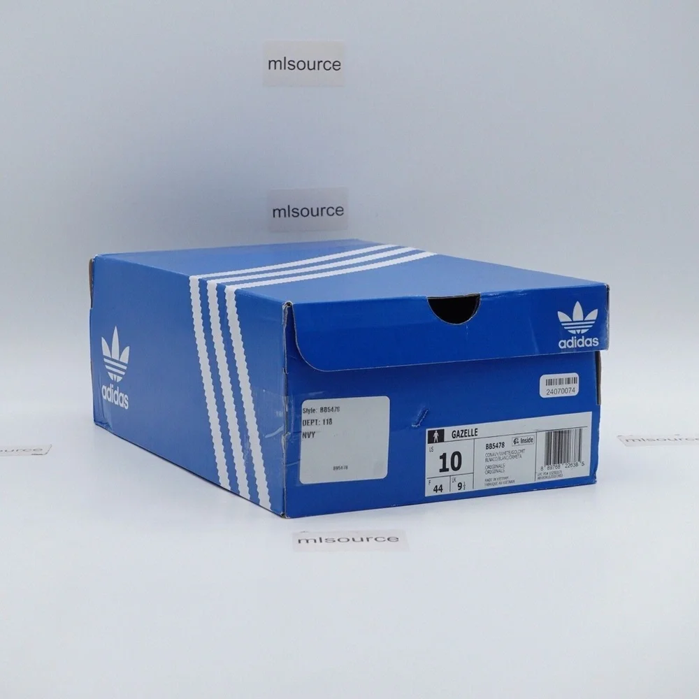NEW adidas Originals Gazelle Sneakers BB5478 Collegiate Navy/White - Picture 4 of 8